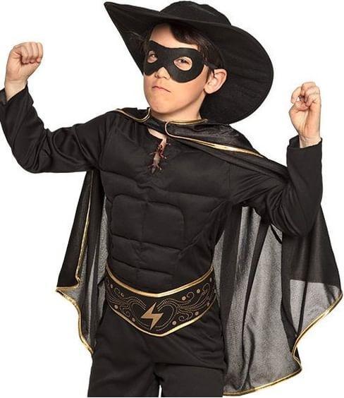 Produktbild Boland Kostüm Bandit Z, 7-9 Jahre einteiliger Overall, Gürtel, Hut, Maske, Stiefel (128, 134)