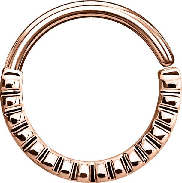 Produktbild Star Piercing Septum Ring gerillt rosegold (Messing)