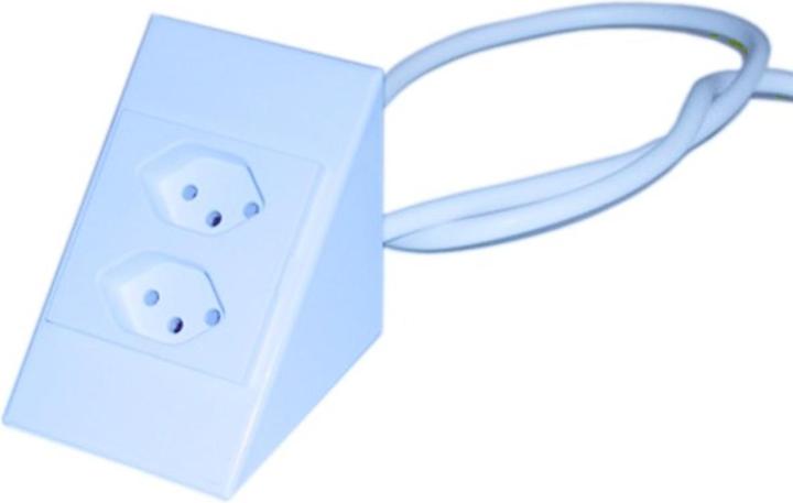 Image du produit Werkstarck Triangle de prise 2xT13 blanc, 1.4m