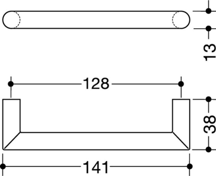 Immagine prodotto Hewi Maniglia per mobili 562.13B128 plastica 90 nero profondo opaco 128 mm Ø 13 mm
