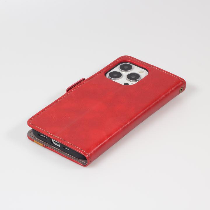 Produktbild PhoneLook Leder Tasche Flip Wallet mit Akzentstreifen & Kartenhalter (Apple iPhone 13 Pro)