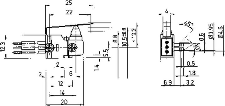 Produktbild Marquardt 1022.2201 Mikroschalter 1022.2201 24 V/DC 2 A 1 x Ein/(Ein) IP67 taste