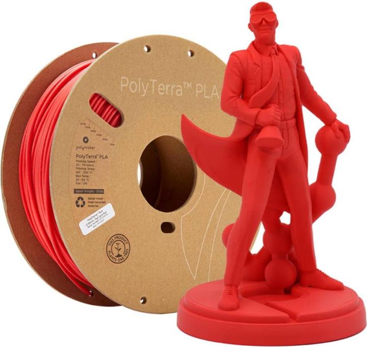 Produktbild Polymaker PolyTerra (PLA, 1.75 mm, 1000 g, Rot)