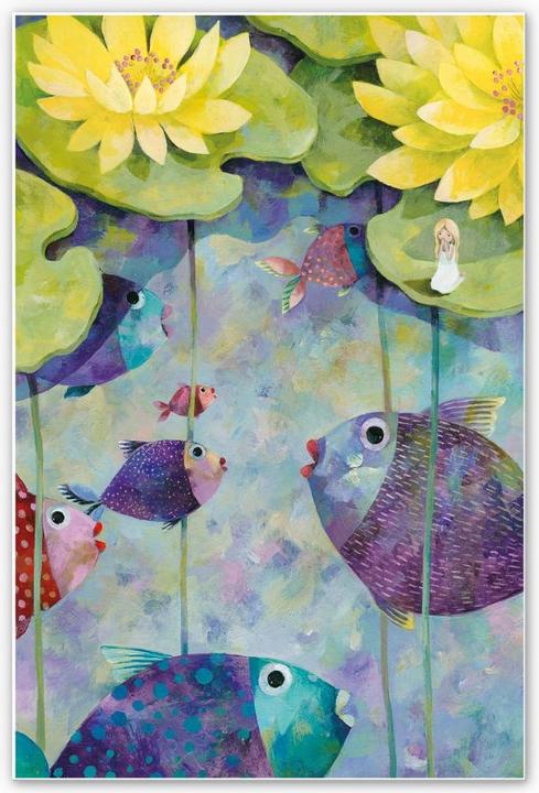 Produktbild Trenddeko Blanz - Gelbe Seerosen (20 x 30 cm)
