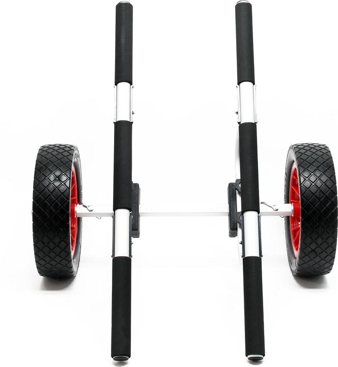 Actual product image Wiltec Aluminium Transport Trolley for Kayaks, Canoes max. 90kg with ⌀ 31cm PU Wheels & adjustable Widt
