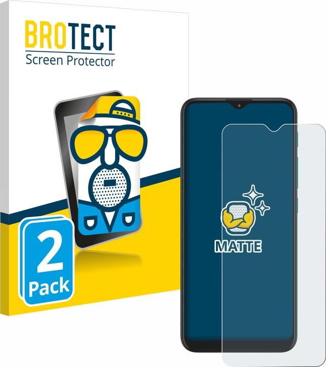 Actual product image BROTECT Anti-glare screen protector matt (2 Piece, Motorola Moto G9 Play)