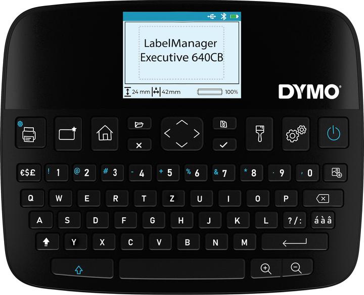 Actual product image Dymo LabelManager 640CB 6/9/12/19/24mm D1 tapes Qwertz