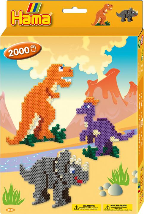 Hama Perlen Bügelperlen Set Midi- Dino Welt