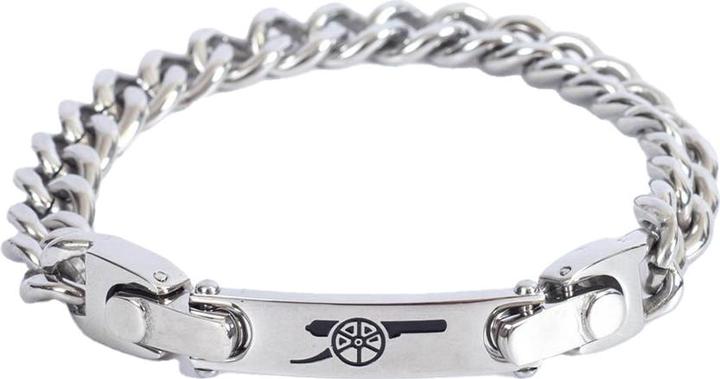Arsenal FC Armband Edelstahl Abnehmbar (21 cm, 100% synthetisches Material)