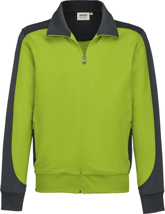 Actual product image Hakro Sweatjacket Contrast Perf kiwi/anthracite size S (S)