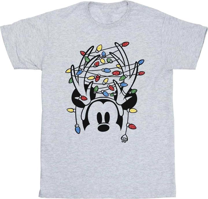 Produktbild Disney Mickey Mouse Christmas Head Lights TShirt (S)