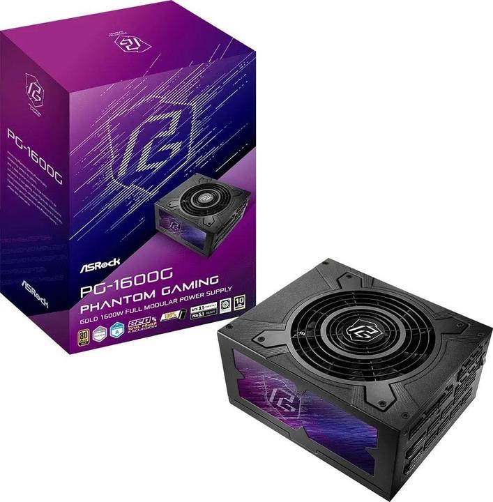 Actual product image AsRock Zasilacz PHANTOM GAMING 1600W 80 Plus Gold (1600 W)