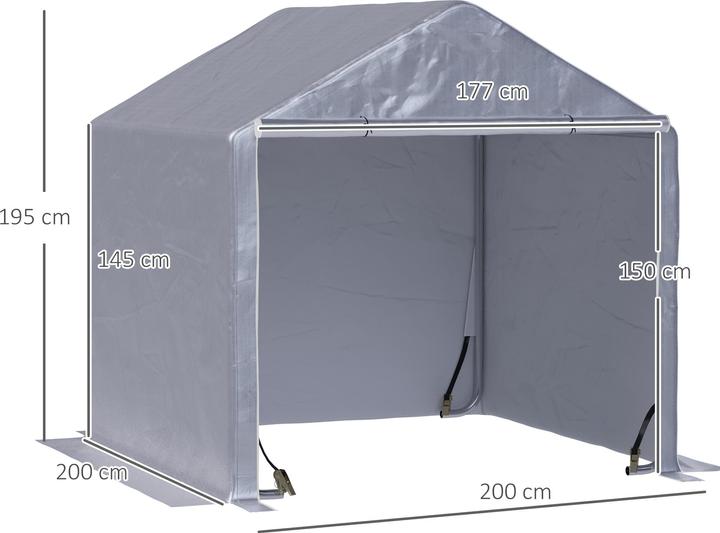 Produktbild Outsunny Carportzelt für Quards und Buggys (Strandzelt + Strandmuschel, 15.30 kg)