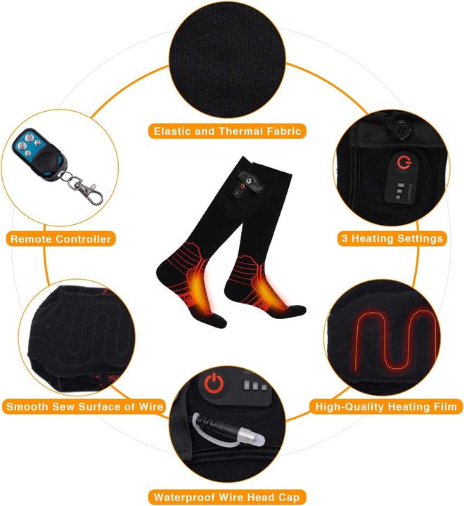 Produktbild Dr. Warm Beheizbare Socken mit Drahtloser Fernbedienung