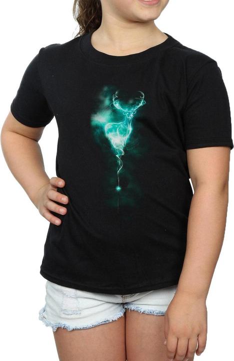 Actual product image Girls Patronus Stag Cotton T-Shirt (152, 158)