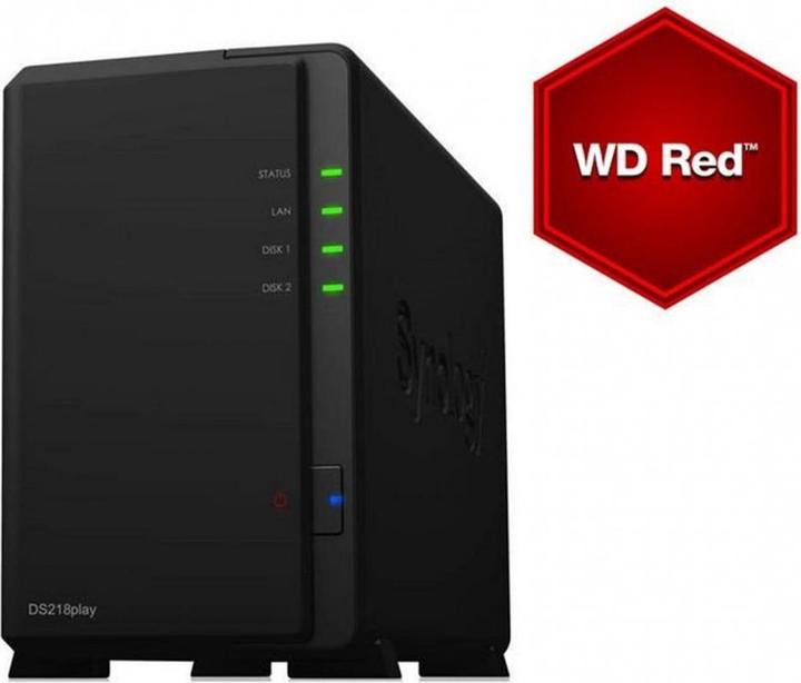 Produktbild Synology DS218play (2 x 8 TB, WD Red Plus)