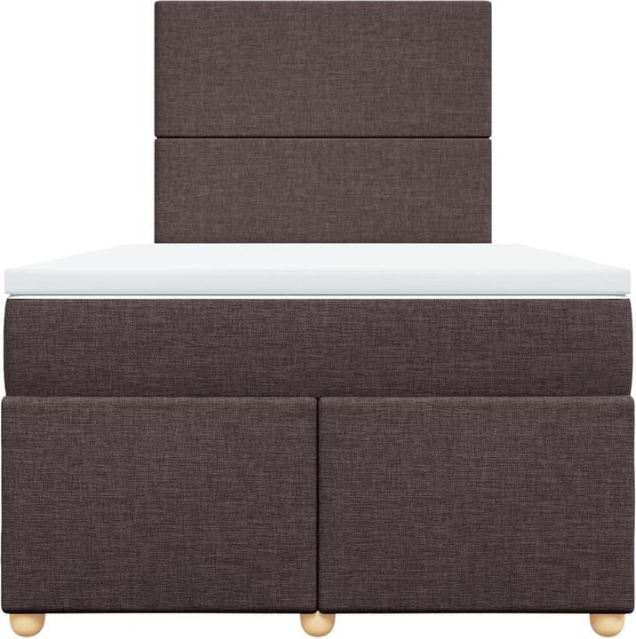 Immagine prodotto VidaXL Letto a molle Letto imbottito Letto con materasso in tessuto marrone scuro 120x190cm (120 x 190 cm)