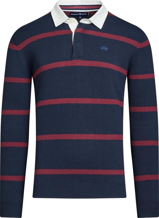 Raging Bull Mens Knitted Rugby Shirt