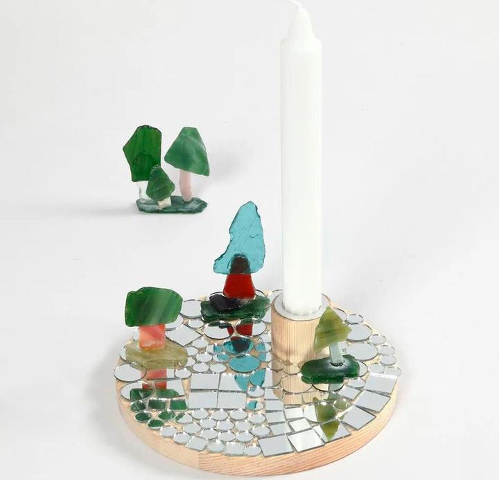 Actual product image Creativ Company Wooden article candle holder Ø 16 cm 1 piece (1.5 x 16 x 16 cm)