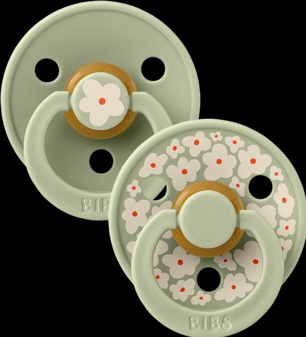 Image du produit Bibs Sucette Studio Colour 2 PACK Latex Round 0-6m Jasmine Sage Mix (2 x, jusqu'à 6 M.)