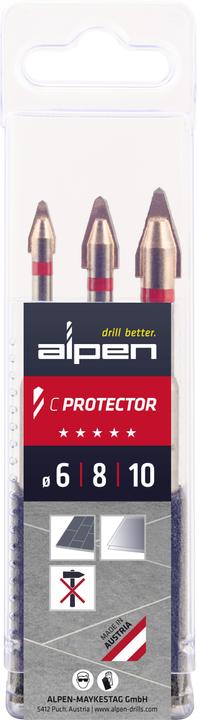 Produktbild Alpen Set mit 3 Wellen für sehr harte Rollplatten, Porzellan und Glas 6 mm, 8 mm, 10 mm C PROTECTOR (6, 8, 10 mm)