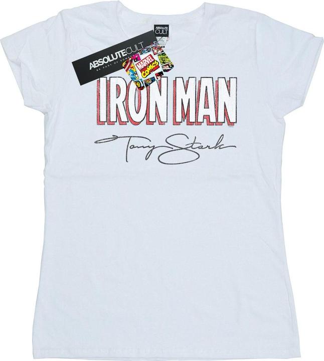 Actual product image Womens/Ladies Iron Man AKA Tony Stark Cotton T-Shirt (L)
