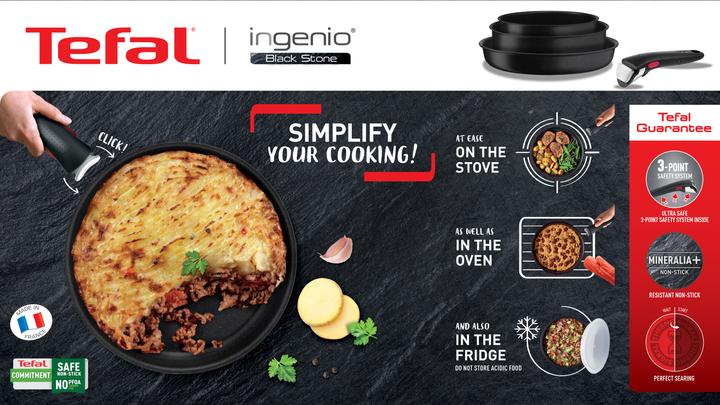 Produktbild Tefal Ingenio Black Stone (20 cm, Kochtopf, Aluminium)