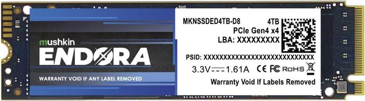 Produktbild Mushkin M.2 4TB Endora NVMe PCIe4.0 x 4 (4000 GB, M.2 2280)