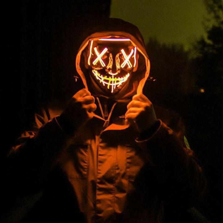 Image du produit PhoneLook Masque Cosplay The Purge Masque de visage à LED néon Taille universelle