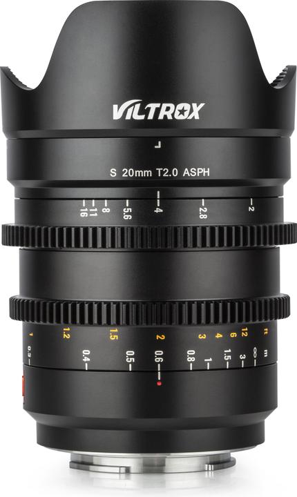 Actual product image Viltrox E-20mm T2.0 S Full Frame, Manual focus Cine lens for Sony E mount, 20mm/T2.0 (Sony E, APS-C / DX)