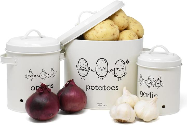 Kitchen 3er-Set Kartoffel-Zwiebel-Knoblauch Aufbewahrung (7 l)