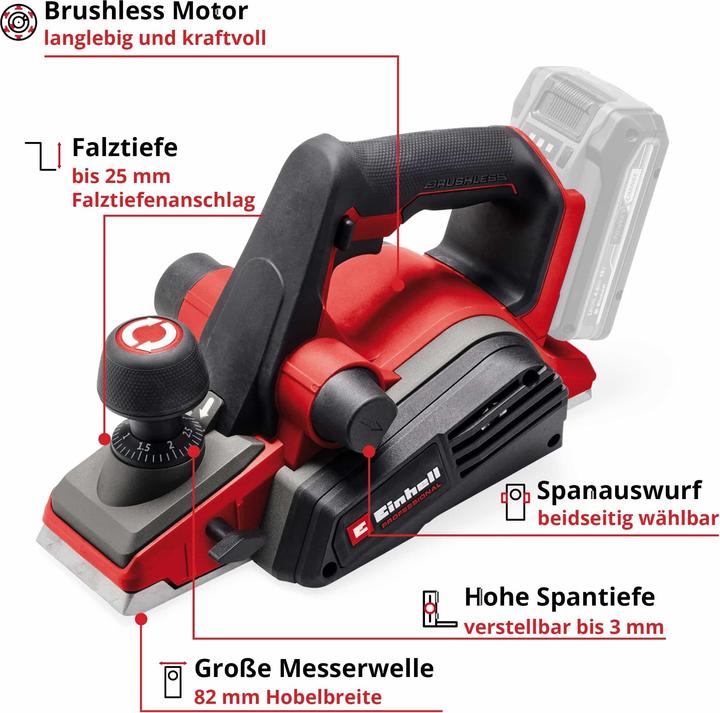 Actual product image Einhell Cordless planer TP PL 18/3 Li BL Kit (1x 4.0 Ah)