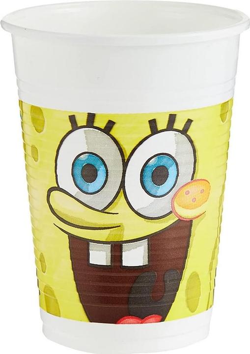 Actual product image Spongebob Squarepants Plastic Face 200ml Party Cup (Pack of 10) (10 x)