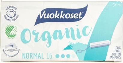 Vuokkoset 100 % BIO, Tampons Normal, 16 Stk (16 x, Normal)