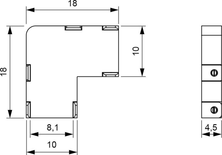 Produktbild L&S Eckverbinder COB/SMD 8 mm Tudo+COB 12 / 24 V