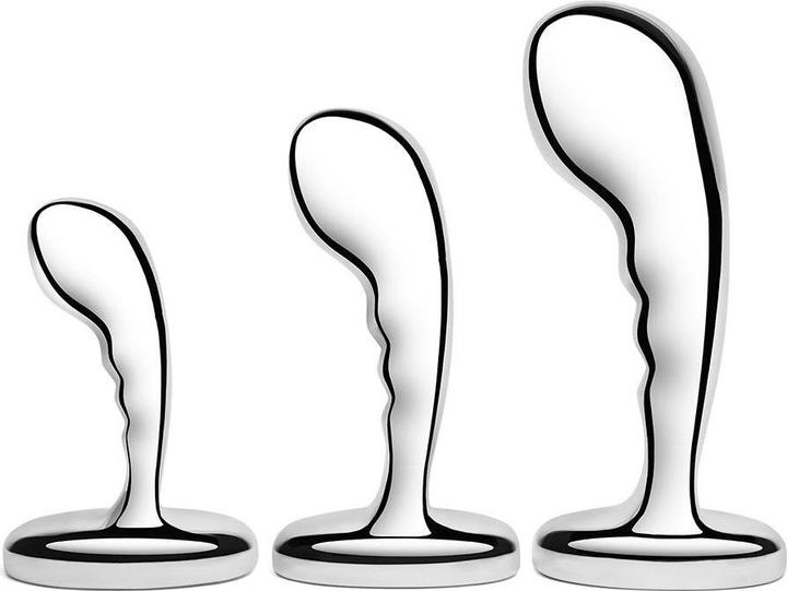 Earthly Body b-Vibe Stainless Steel P-Spot Training Set: Anal Plugs for Progressive Stimulation