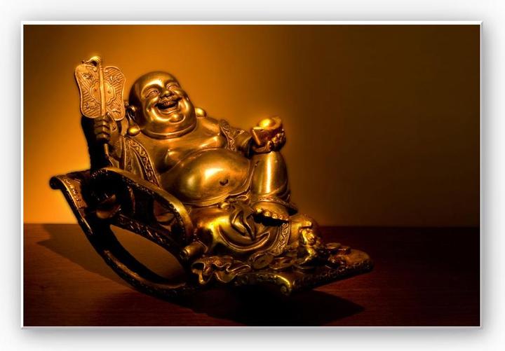 Image du produit Trenddeko Bouddha heureux (100 x 70 cm)