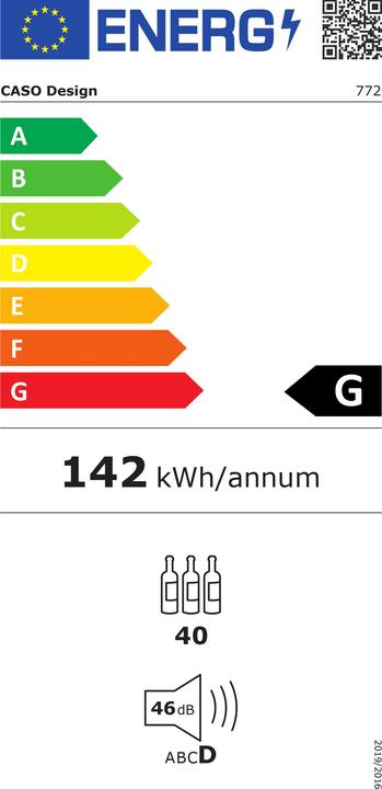 Energy Label Caso WineChef Pro 40