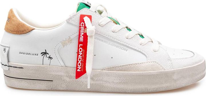 Produktbild Crime London Crime leather sneakers white and green color (42)