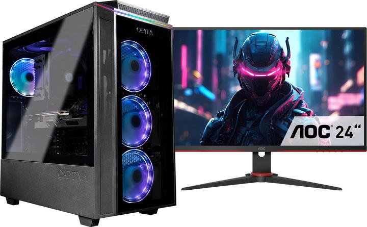 Actual product image Captiva I84-148 TFT Bundle (Intel Core i5-12400F, 32 GB, 1000 GB, GeForce RTX 4060)