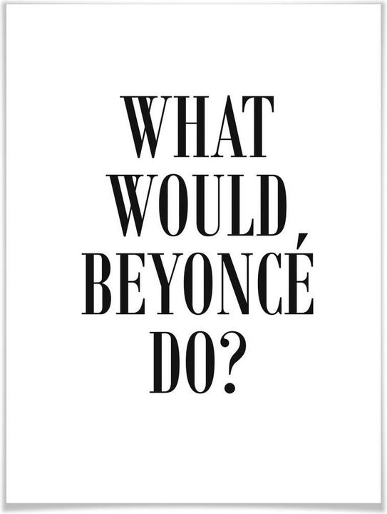 Immagine prodotto Trenddeko Cosa farebbe Beyoncé (40 x 50 cm)