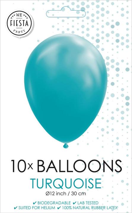 Actual product image Globos Balloons Turquoise, 30cm, 10pcs.