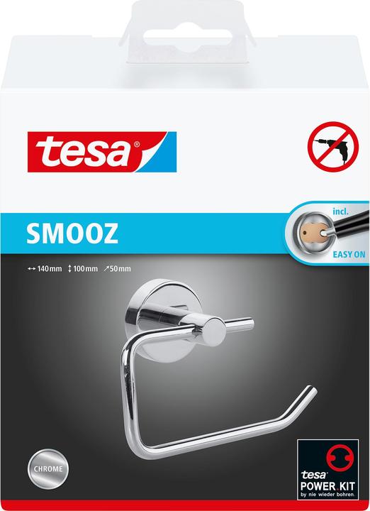 Produktbild tesa SMOOZ WC-Papierrollenhalter inkl. Klebelösung ohne Bohren