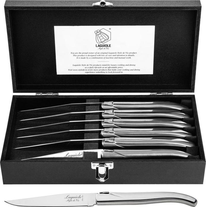 Laguiole Luxury Line Steakmesser (6 Stück, Messer)