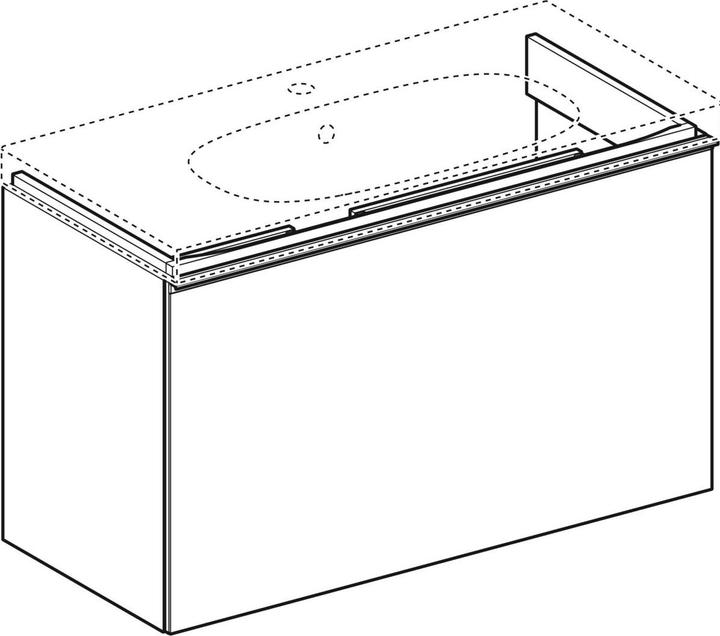Image du produit Geberit Keramag / Armoire sous lavabo Acanto 89 cm blanc brillant sans lavabo 500616012 (89 x 41.5 x 53.5 cm)