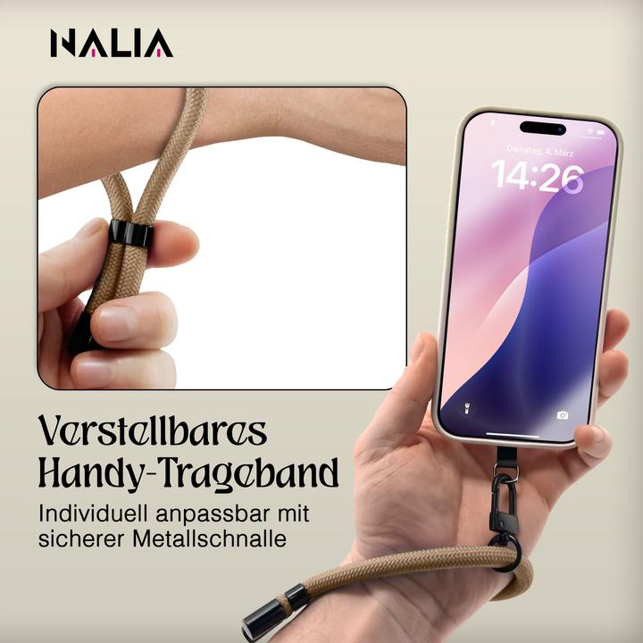 Produktbild Nalia Wristy Lanyard Handykette – Universal Trageband für Smartphones – Verstellbar, Soft & Elastisch