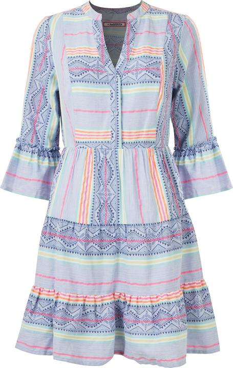 Joe Browns Neon Striped Jacquard Flared Sleeve Tunic Mini Dress
