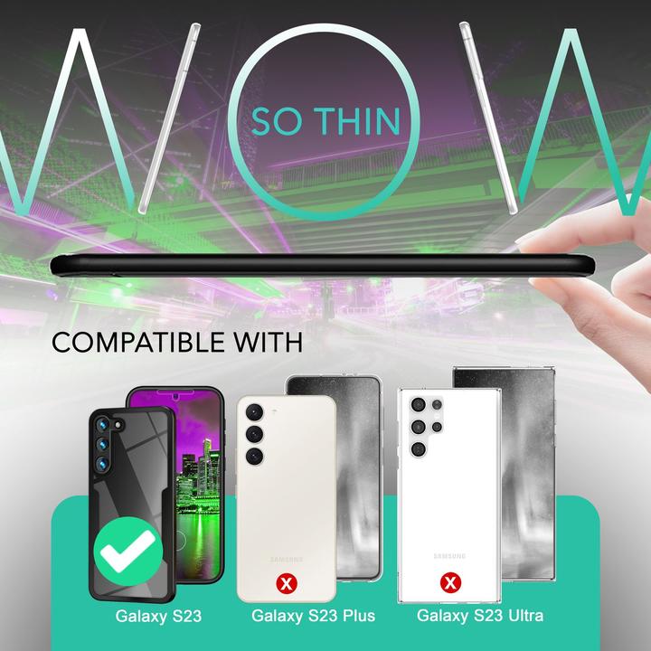 Immagine prodotto Nalia Busta ibrida trasparente a 360 gradi (Samsung Galaxy S23)