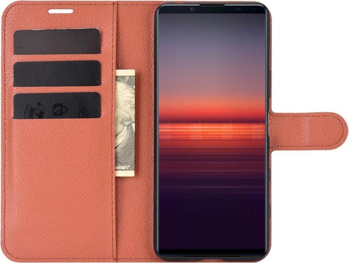 Produktbild König Design Hülle Handy Schutz für Sony Xperia 5 II Case Cover Tasche Etuis Bumper Braun Neu (Sony Xperia 5 II)