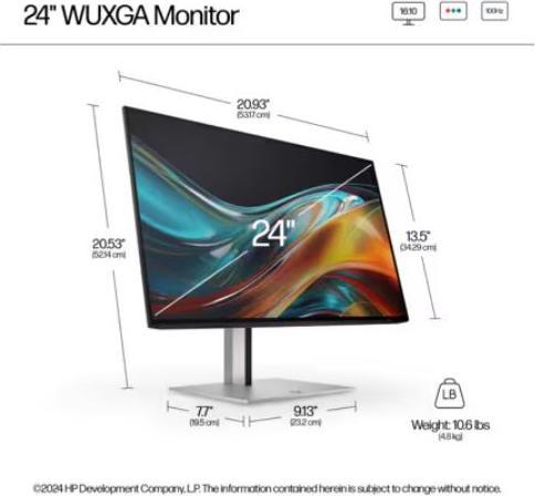 Actual product image HP S7 Pro 724pn (1920 x 1200 pixels, 24")
